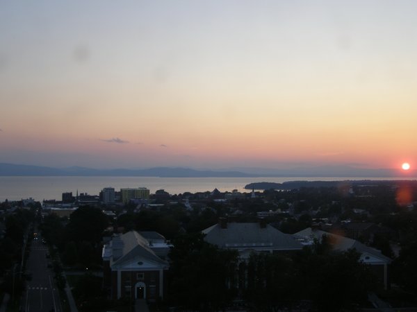 Burlington sunset on Friday, July 10, 2026 at 8:43 PM EDT