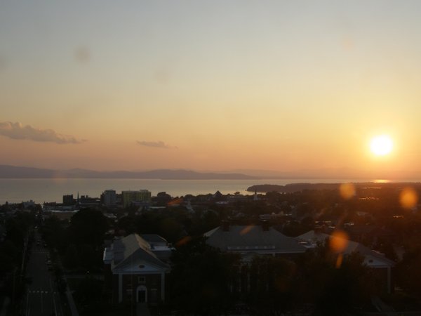 Burlington sunset on Friday, July 10, 2026 at 8:18 PM EDT
