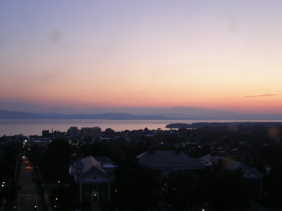 Right view, Burlington sunset on Friday, July 10, 2026