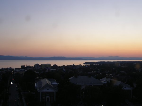 Burlington sunset on Saturday, July 11, 2026 at 8:58 PM EDT