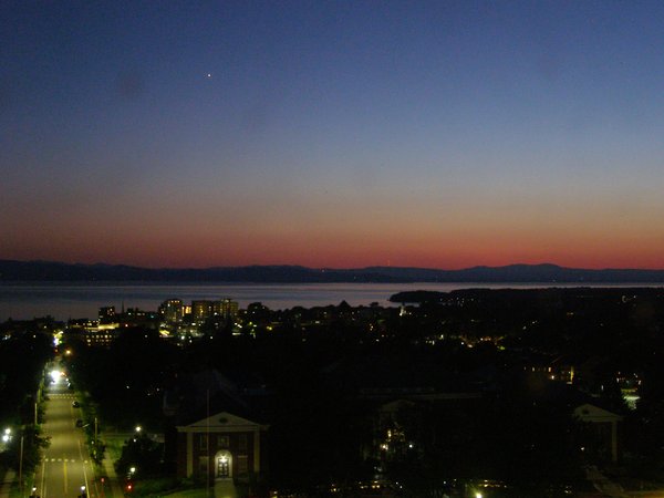 Burlington sunset on Saturday, July 11, 2026 at 9:43 PM EDT