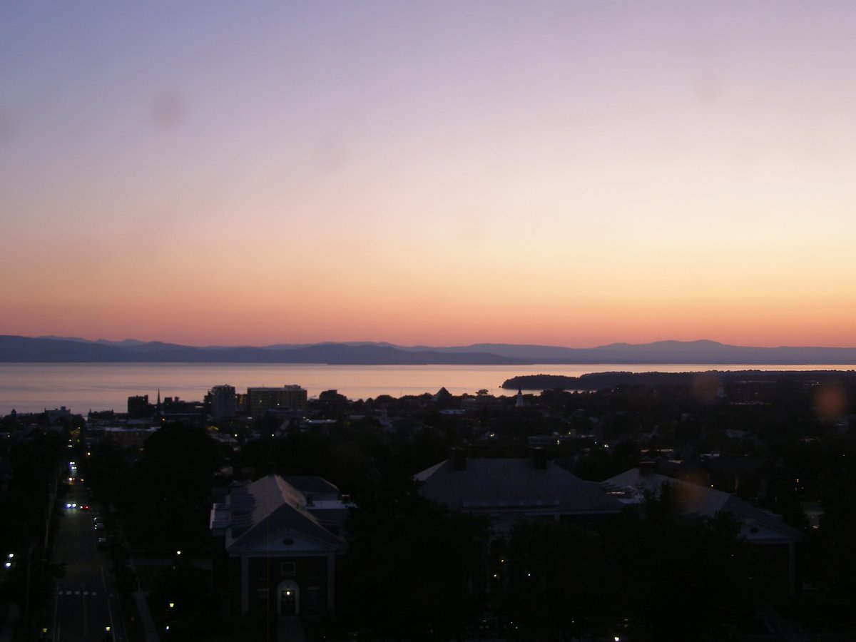 Right view, Burlington sunset on Saturday, July 11, 2026