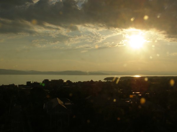 Burlington sunset on Monday, July 13, 2026 at 7:58 PM EDT