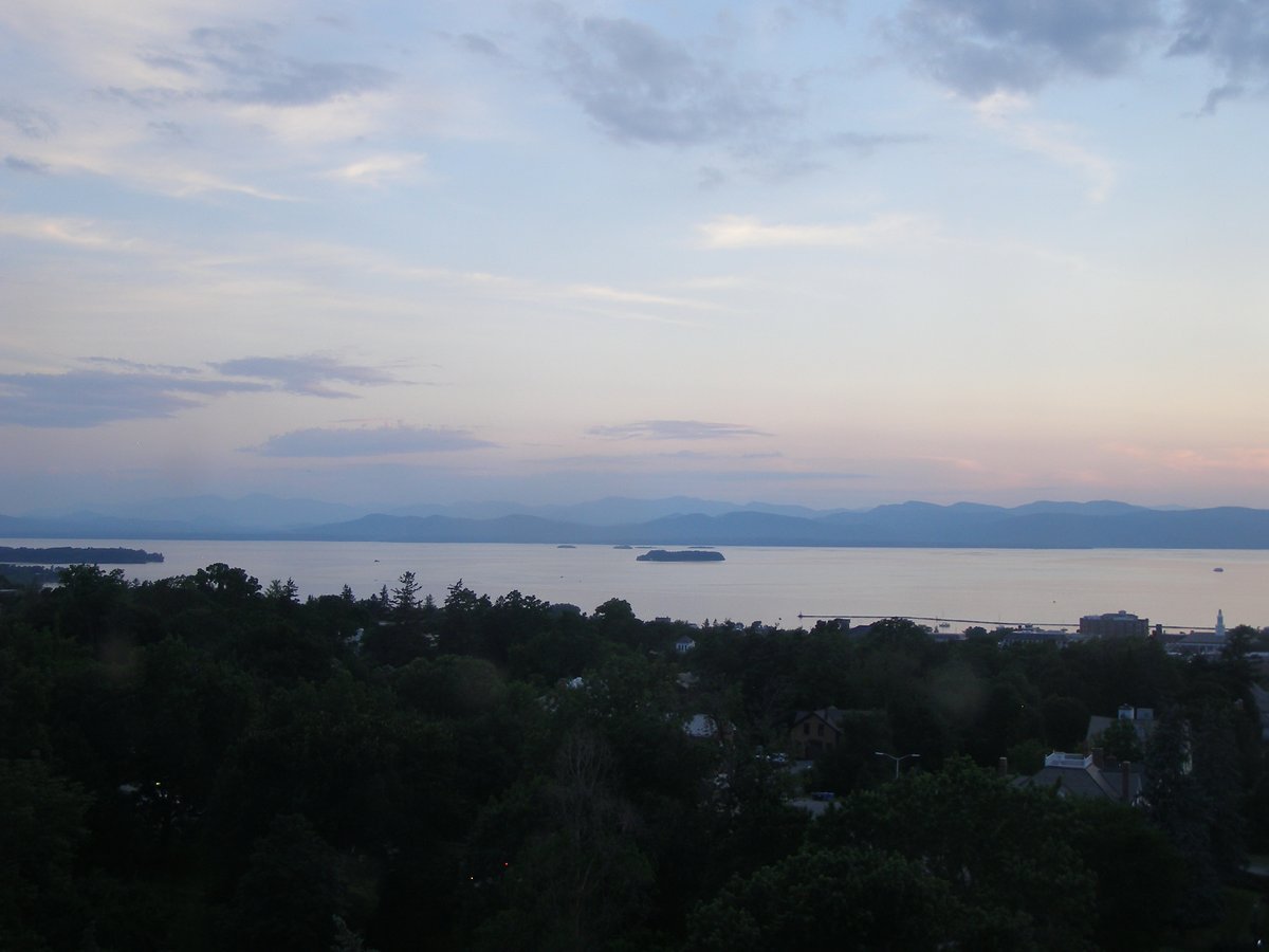 Left view, Burlington sunset on Monday, July 13, 2026