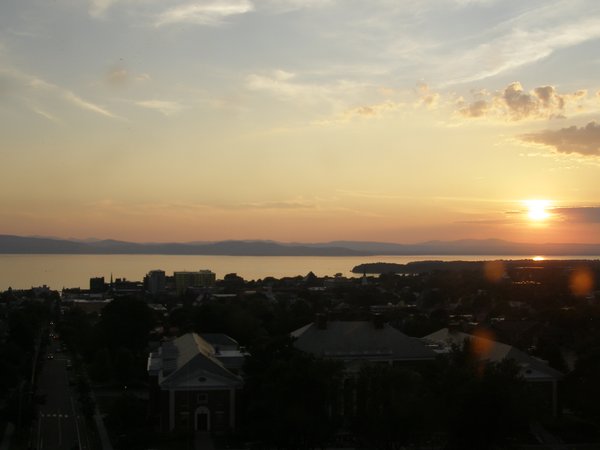 Burlington sunset on Monday, July 13, 2026 at 8:18 PM EDT