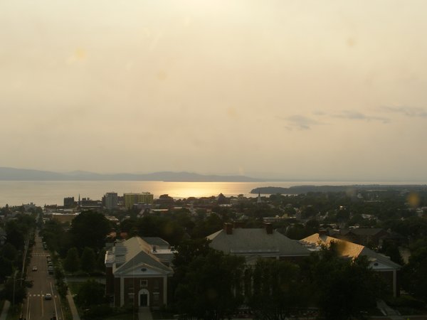 Burlington sunset on Tuesday, July 14, 2026 at 6:43 PM EDT