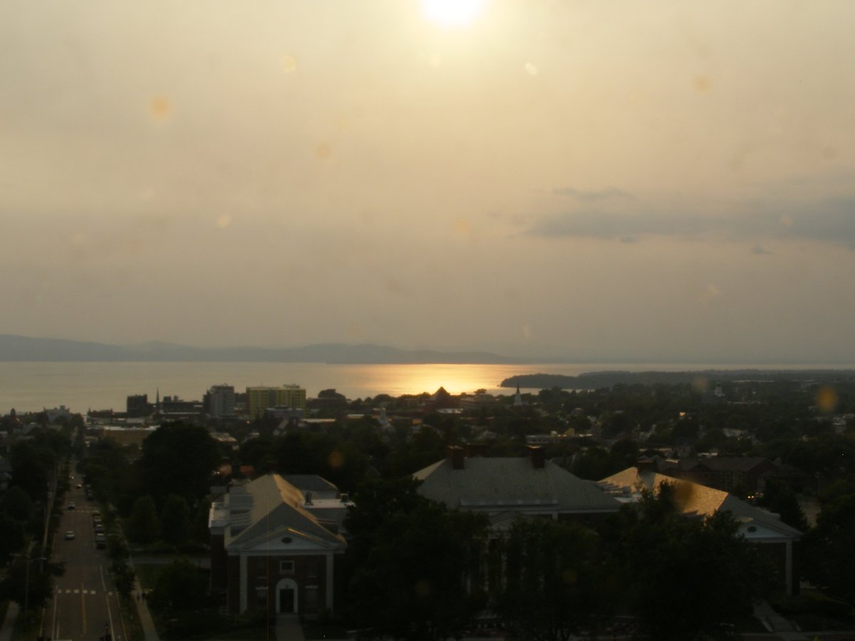 Right view, Burlington sunset on Tuesday, July 14, 2026