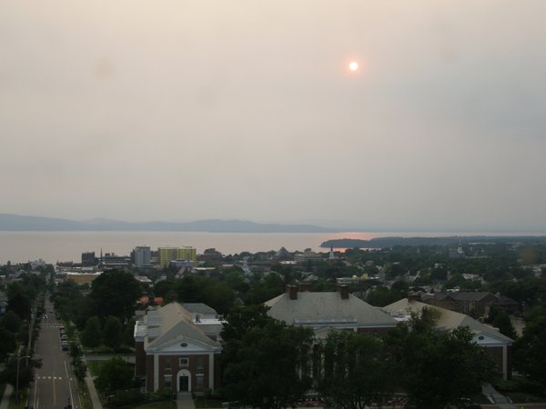 Burlington sunset on Tuesday, July 14, 2026 at 7:18 PM EDT