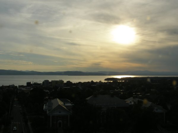 Burlington sunset on Friday, July 17, 2026 at 7:43 PM EDT