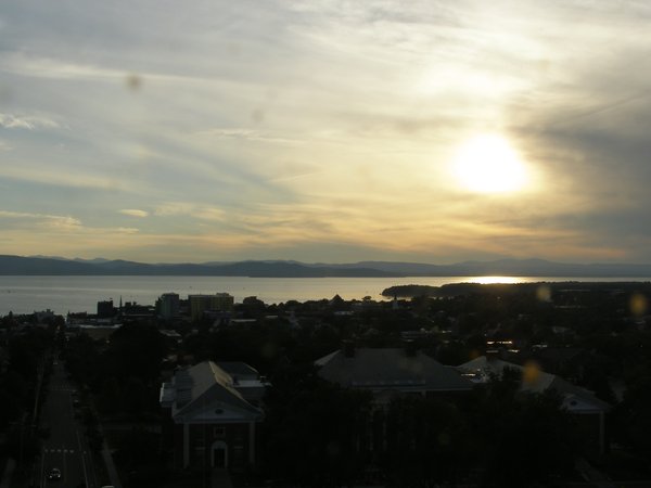 Burlington sunset on Friday, July 17, 2026 at 7:58 PM EDT