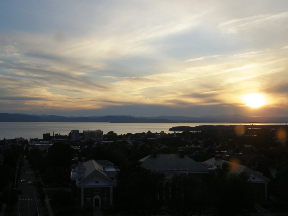 Right view, Burlington sunset on Friday, July 17, 2026