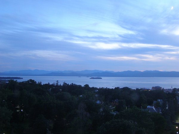 Burlington sunset on Friday, July 17, 2026 at 9:13 PM EDT