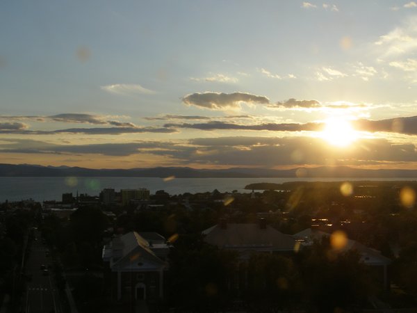 Burlington sunset on Sunday, July 19, 2026 at 8:13 PM EDT