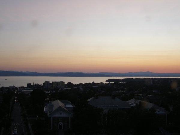 Burlington sunset on Thursday, July 23, 2026 at 8:43 PM EDT