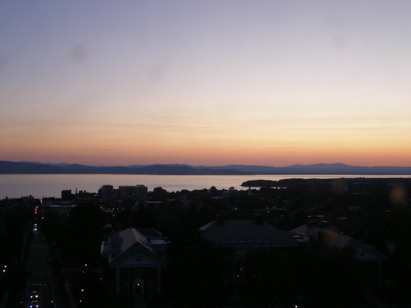 Burlington sunset on Thursday, July 23, 2026 at 8:58 PM EDT