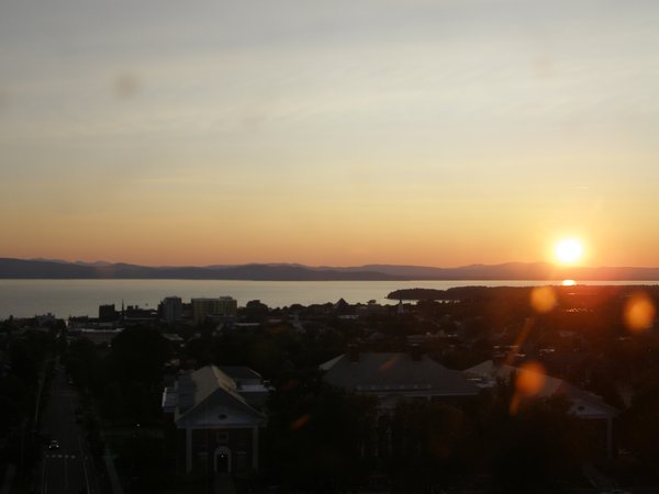 Burlington sunset on Thursday, July 23, 2026 at 8:28 PM EDT