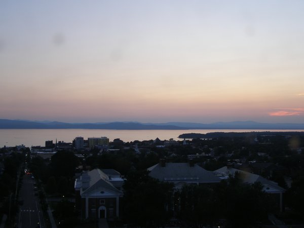 Burlington sunset on Friday, July 24, 2026 at 8:43 PM EDT