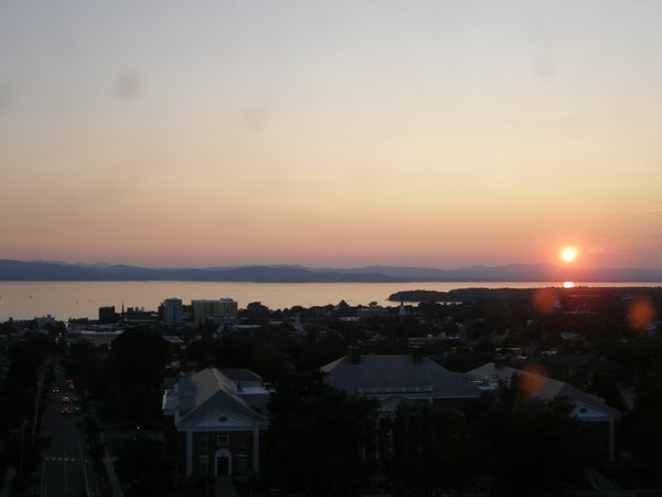 Burlington sunset on Friday, July 24, 2026 at 8:28 PM EDT