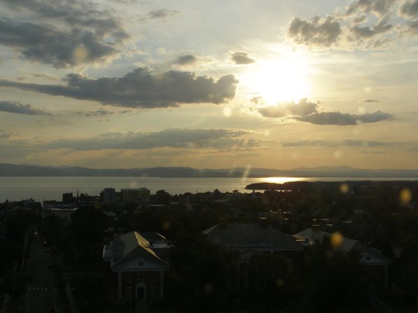 Burlington sunset on Saturday, July 25, 2026 at 7:43 PM EDT