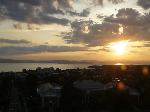 Burlington sunset on Saturday, July 25, 2026 at 8:13 PM EDT