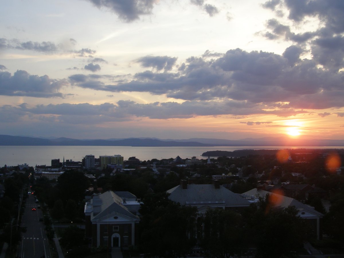 Right view, Burlington sunset on Saturday, July 25, 2026