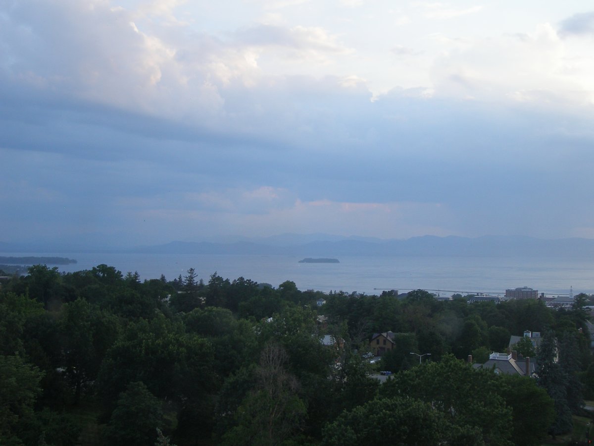 Left view, Burlington sunset on Monday, July 27, 2026