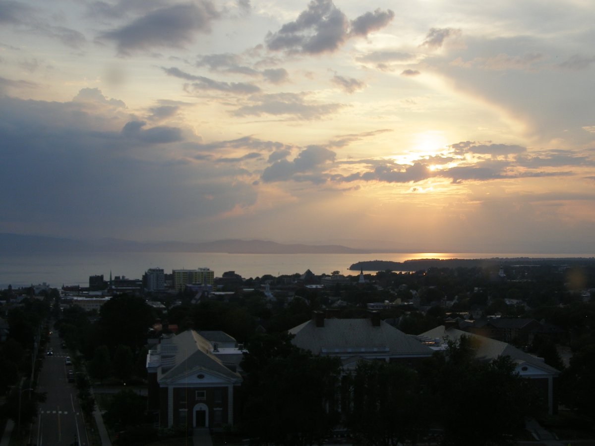 Right view, Burlington sunset on Monday, July 27, 2026