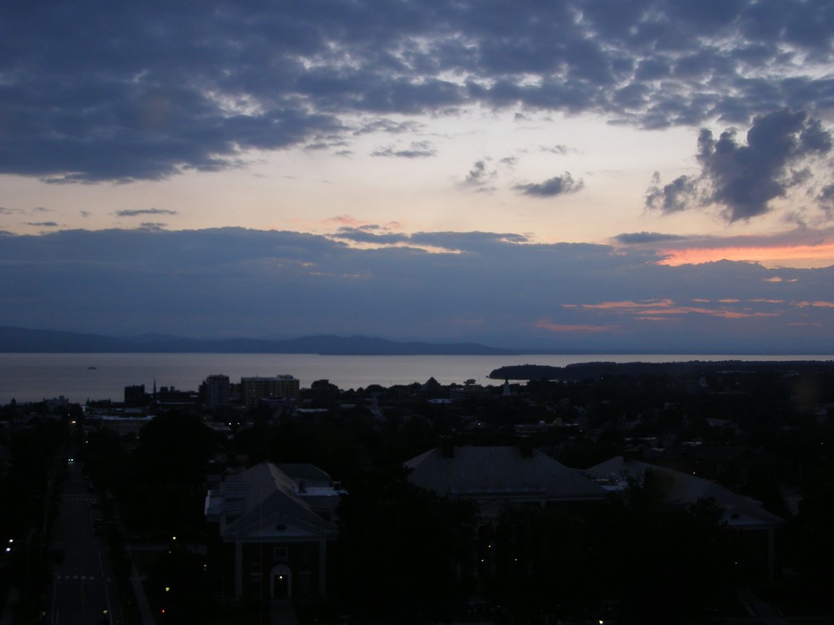 Right view, Burlington sunset on Thursday, July 30, 2026