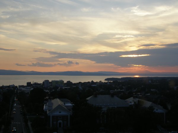 Burlington sunset on Friday, July 31, 2026 at 8:13 PM EDT