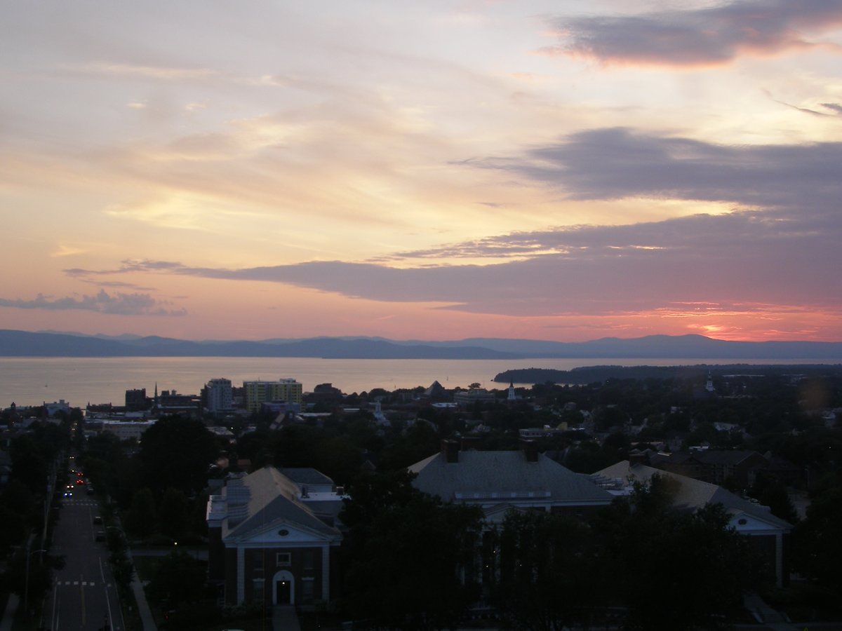 Right view, Burlington sunset on Friday, July 31, 2026