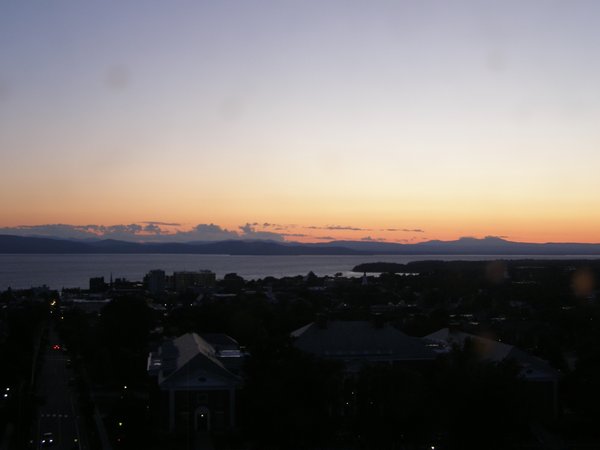 Burlington sunset on Monday, August 3, 2026 at 8:43 PM EDT