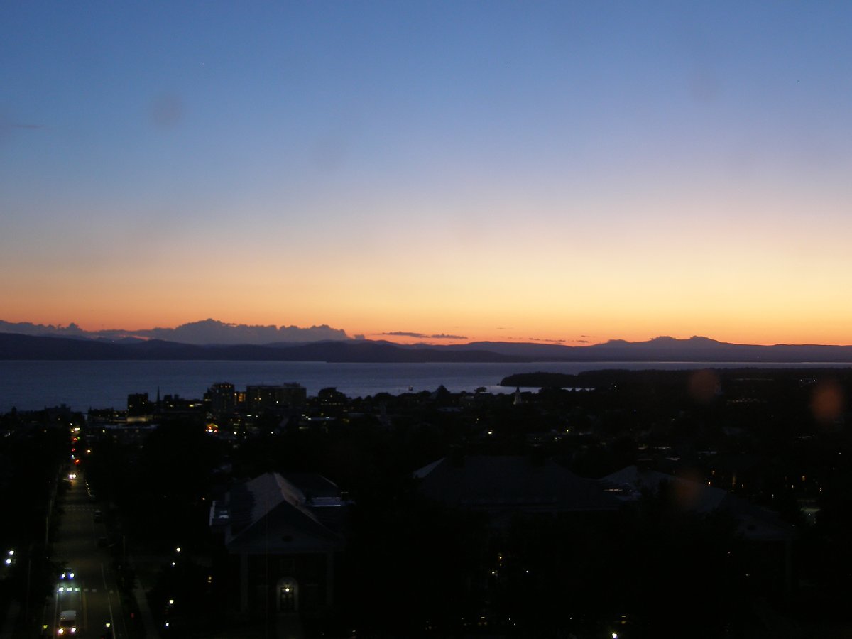 Right view, Burlington sunset on Monday, August 3, 2026