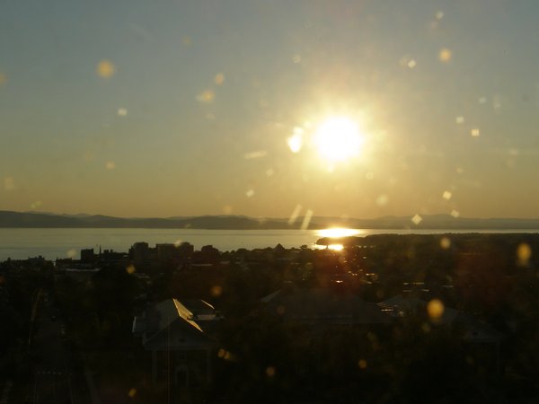 Burlington sunset on Tuesday, August 4, 2026 at 7:43 PM EDT
