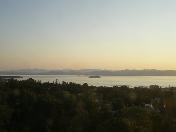 Burlington sunset on Tuesday, August 4, 2026 at 7:58 PM EDT
