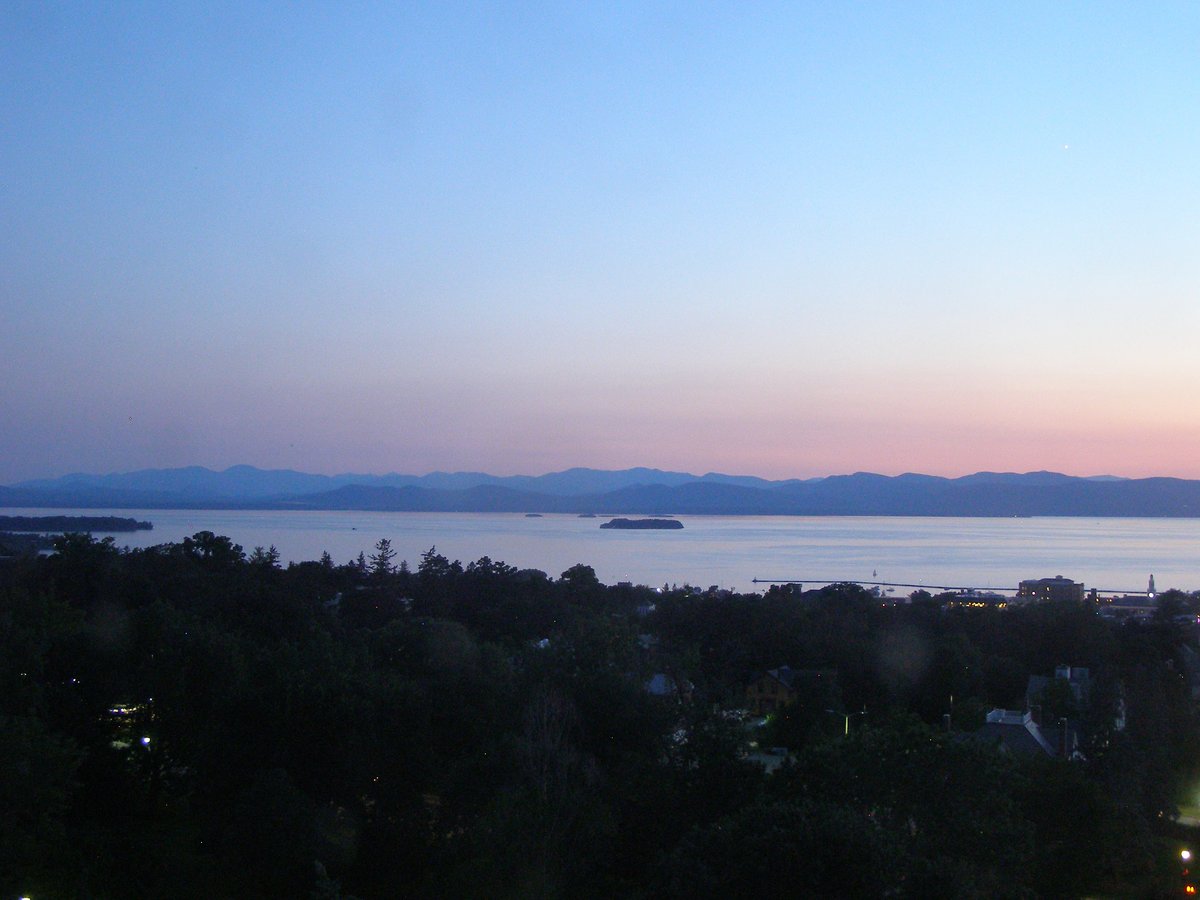 Left view, Burlington sunset on Tuesday, August 4, 2026