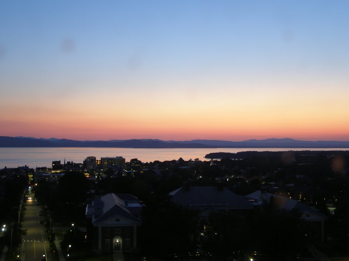 Right view, Burlington sunset on Tuesday, August 4, 2026
