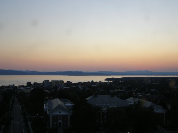 Burlington sunset on Tuesday, August 4, 2026 at 8:18 PM EDT
