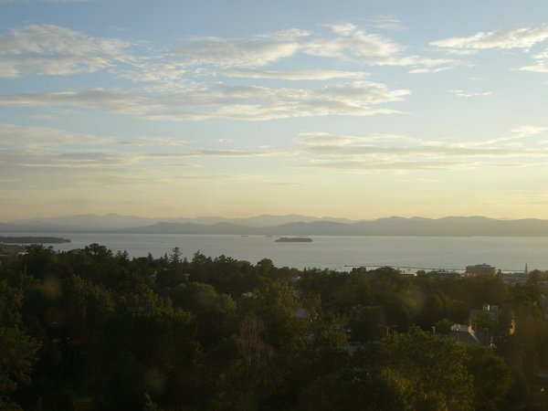 Burlington sunset on Wednesday, August 5, 2026 at 7:58 PM EDT