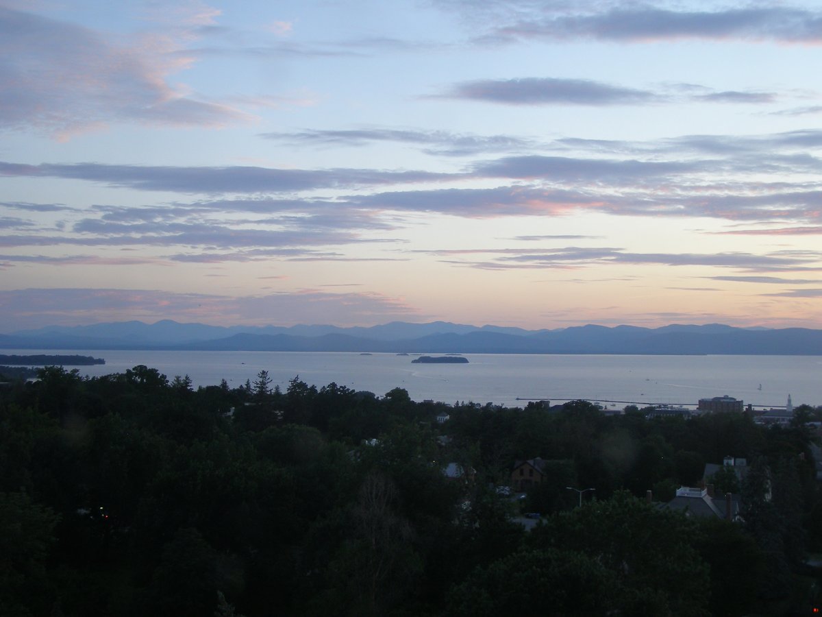 Left view, Burlington sunset on Wednesday, August 5, 2026