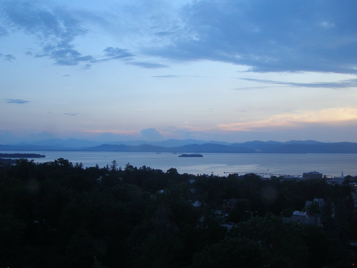 Left view, Burlington sunset on Saturday, August 8, 2026
