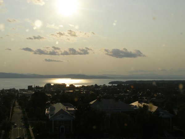 Burlington sunset on Sunday, August 9, 2026 at 6:43 PM EDT