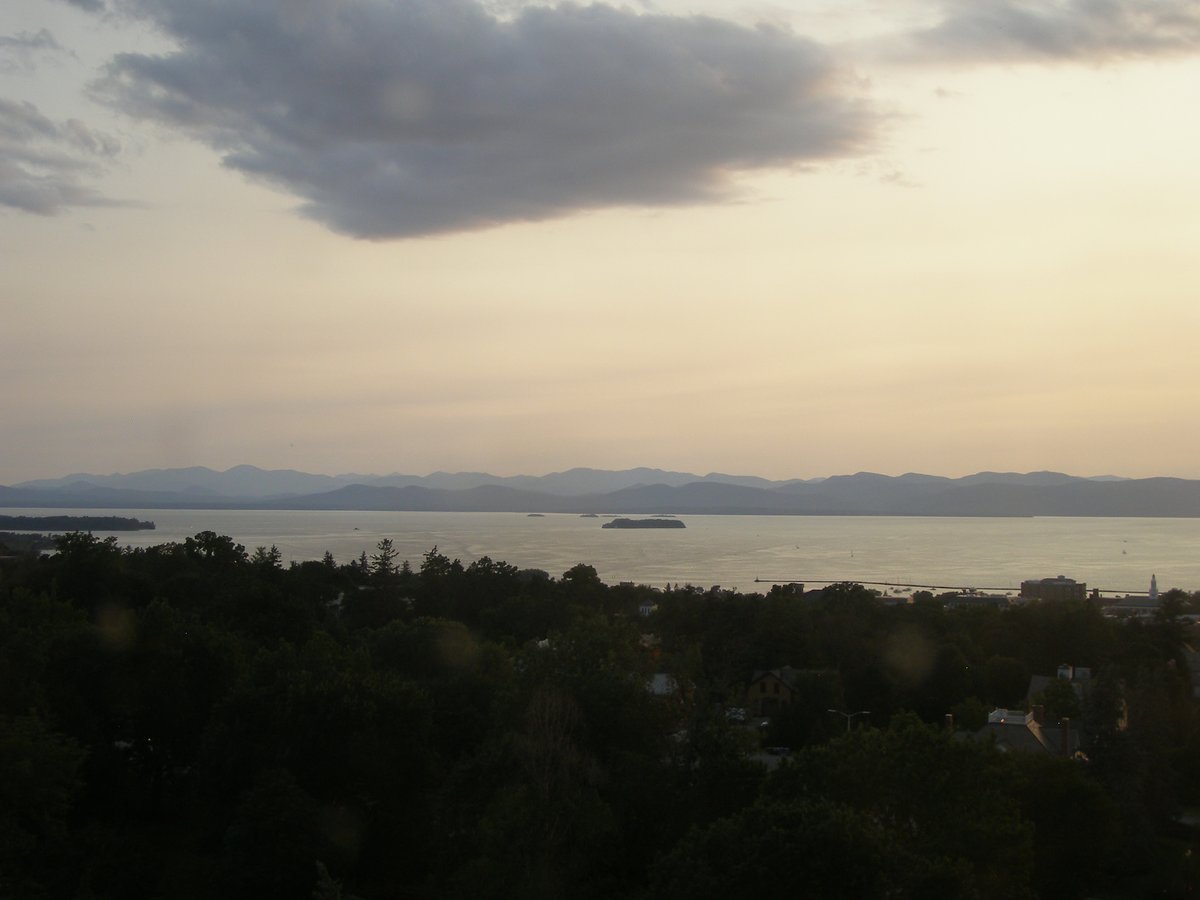 Left view, Burlington sunset on Sunday, August 9, 2026