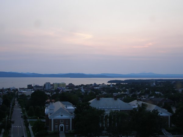 Burlington sunset on Sunday, August 9, 2026 at 8:13 PM EDT