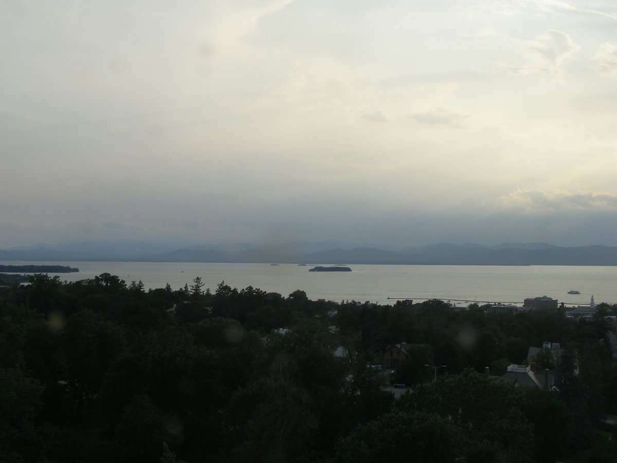Left view, Burlington sunset on Monday, August 10, 2026