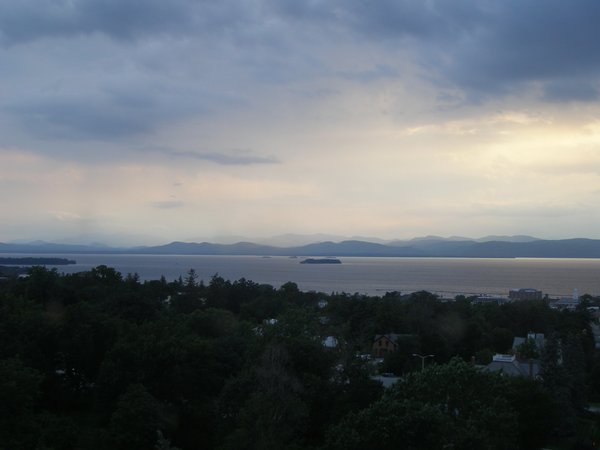 Burlington sunset on Monday, August 10, 2026 at 7:28 PM EDT