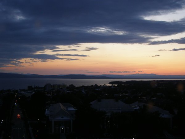 Burlington sunset on Tuesday, August 11, 2026 at 8:18 PM EDT