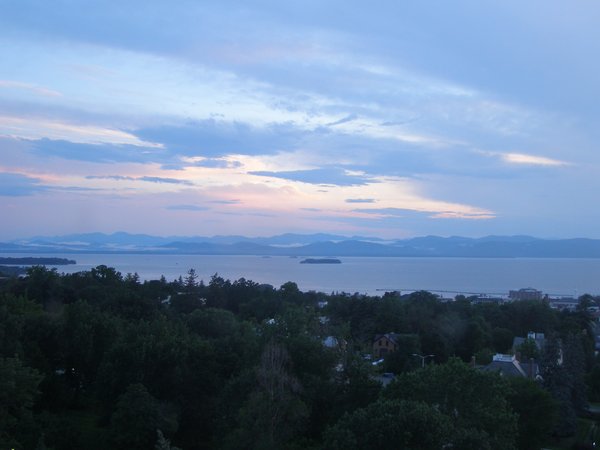 Burlington sunset on Wednesday, August 12, 2026 at 8:13 PM EDT