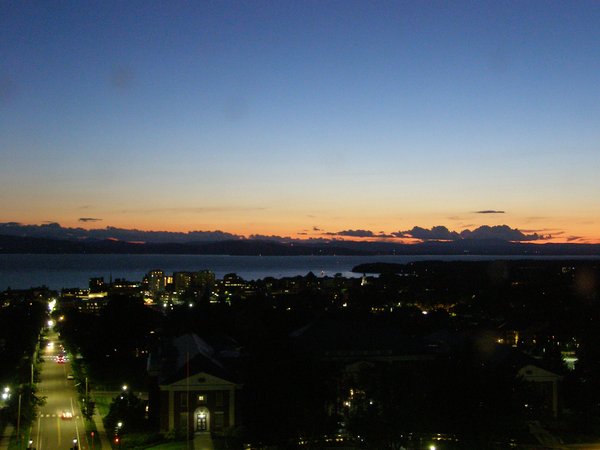 Burlington sunset on Friday, August 14, 2026 at 8:58 PM EDT