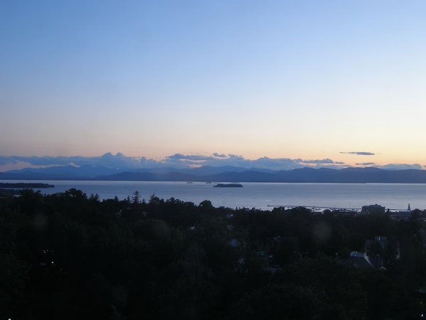 Burlington sunset on Friday, August 14, 2026 at 8:18 PM EDT