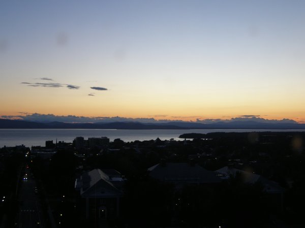 Burlington sunset on Friday, August 14, 2026 at 8:28 PM EDT